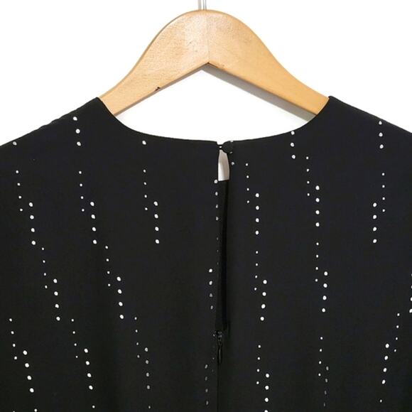 Who What Wear Black Midi Dress Crew Neck Bell Sleeve A Line Workwear Party S - Picture 12 of 16